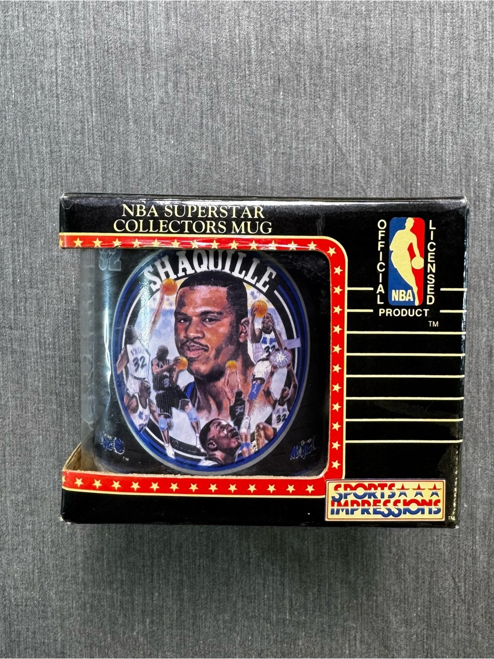 Vintage 1992 Shaquille O'Neal Orlando Magic Sports Collectors NBA Superstar Mug